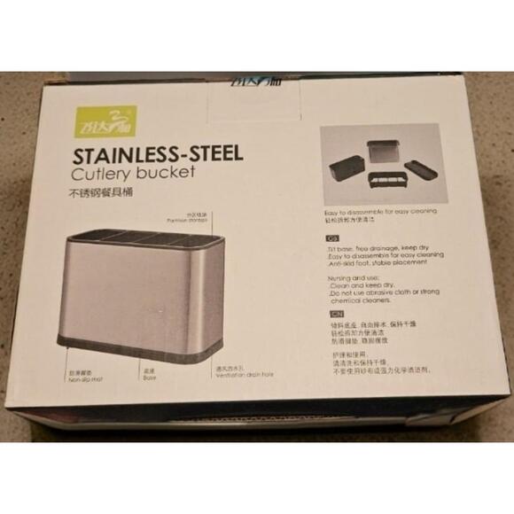 Stainless steel kitchen utensil holder - Picture 8 of 9